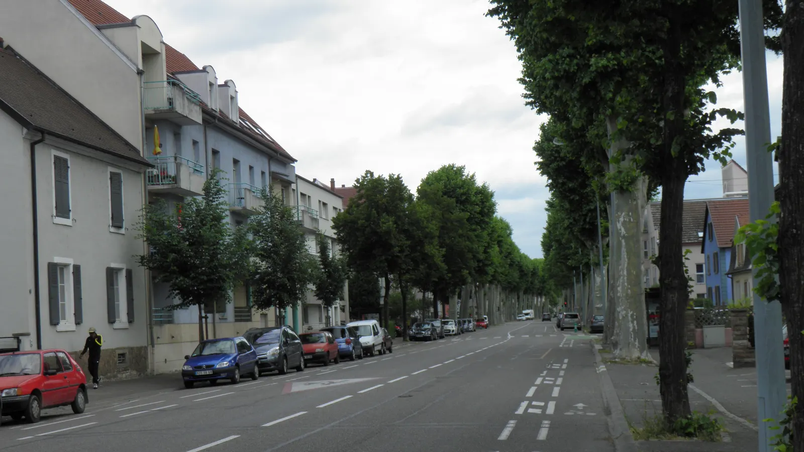 La rue du Ladhof, au nord de Colmar
